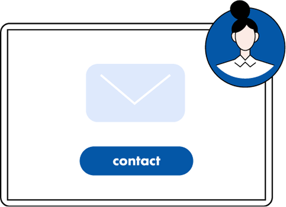 お問い合わせフォームのイラスト